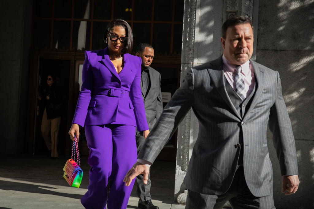 Megan Thee Stallion whose legal name is Megan Pete arrives at court to testify in the trial of Rapper Tory Lanez for allegedly shooting her