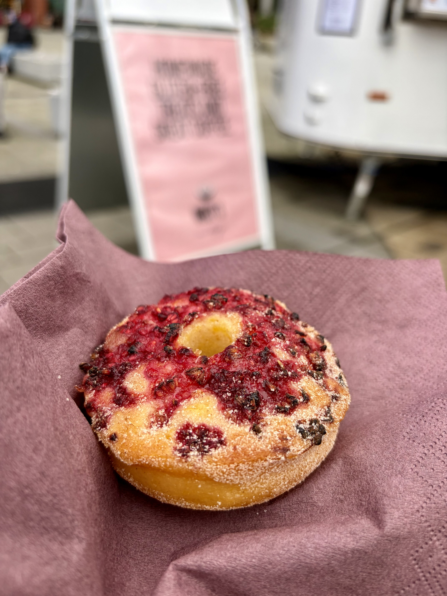 Raspberry Lemon Gluten Free Doughnut